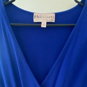 Philosophy dress, blue cotton, size small.